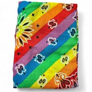 Rainbow Paisley Bandana | Multicolor | 100% Cotton